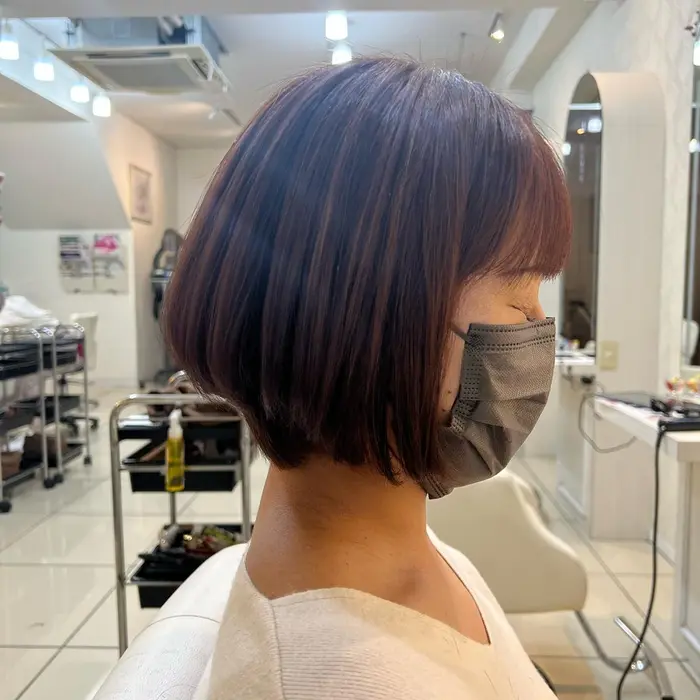 ショートボブ グラデーションボブ すっきり Flair所属 山田 知佳のヘアカタログ ミニモ