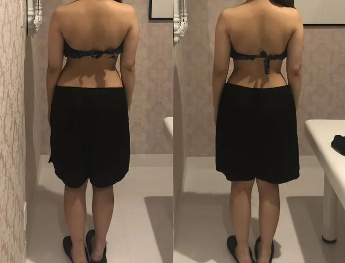 Apts 骨盤矯正 1回でのビフォーアフター 骨格のズレも一回ですっきりし くびれの位置が整いました Sara Total Beauty Salon所属 Sara 恵比寿のエステ リラクカタログ ミニモ