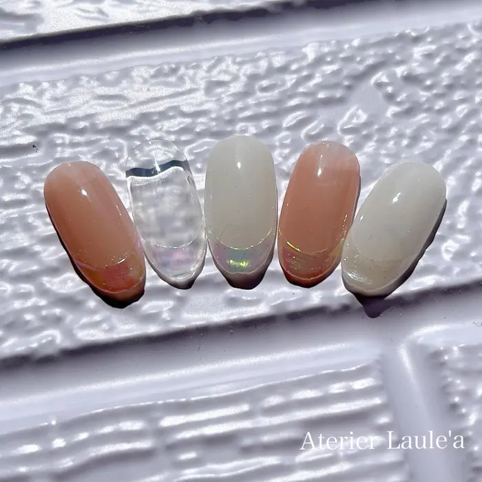 オーロラフレンチ 加古川パラジェル登録サロンatelier Laule A所属 Hirota Ayaのネイルデザイン ミニモ