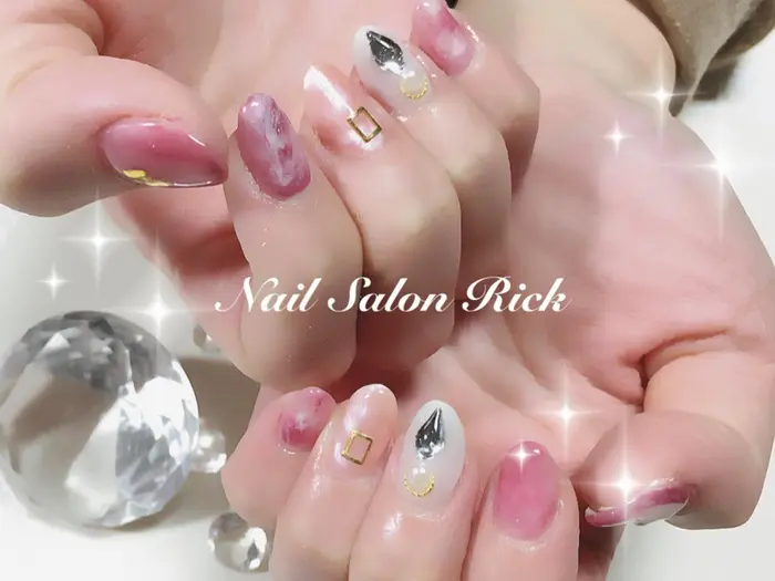 ネイル ネイルデザイン 埼玉ネイルスクール 大人ネイル 埼玉ネイルサロン 草加ネイルサロン 越 ネイルサロン リック所属 ネイルサロン リックのネイル デザイン ミニモ