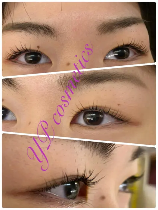 かなりまつ毛の長い方で 毛先半分までu型のカールを付け毛先は真っ直ぐに目頭から目尻なかけてグラデーシ Ypコスメティック所属 Ypコスメ代表小石 洋子のマツエクデザイン ミニモ