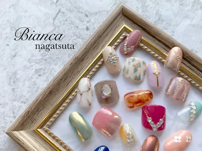 ネイル1本アート ビアンカ阿佐ヶ谷店所属 ビアンカ阿佐ヶ谷店 ネイル予約用 のネイルデザイン ミニモ