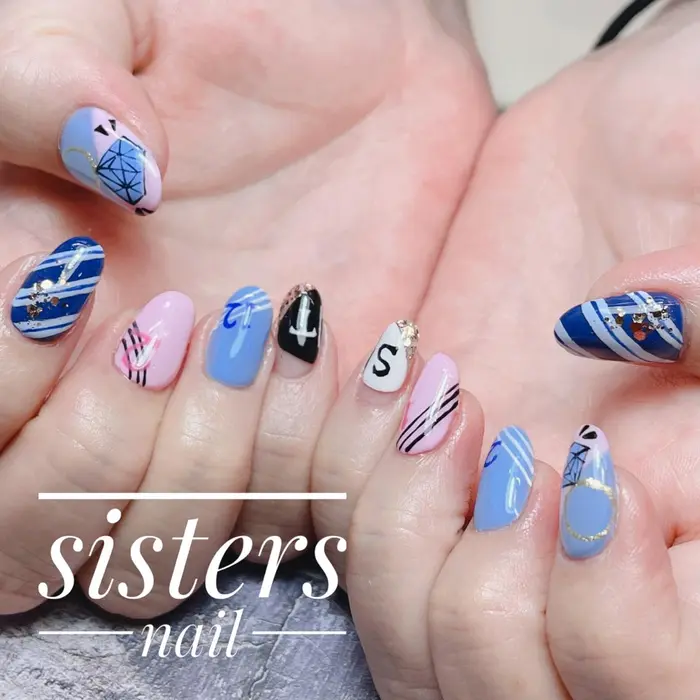 2getherの推しメンネイル 爪に推しがいると捗りますね ᴗ Sistersnail F所属 Sisters Nail Fのネイルデザイン ミニモ