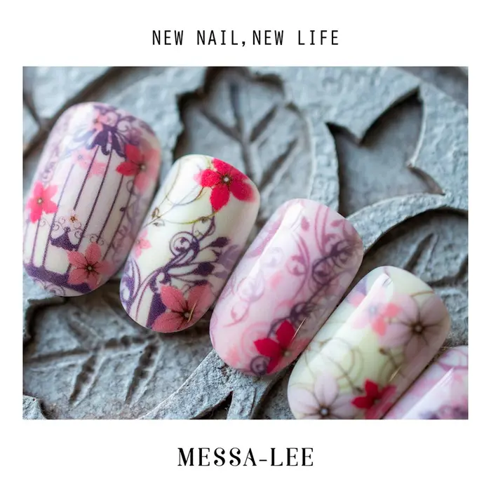Title 春色アンティーク Menu ファビュラス 21年春デザイン Messa Lee所属 プライベートサロン メッサリーのネイルデザイン ミニモ