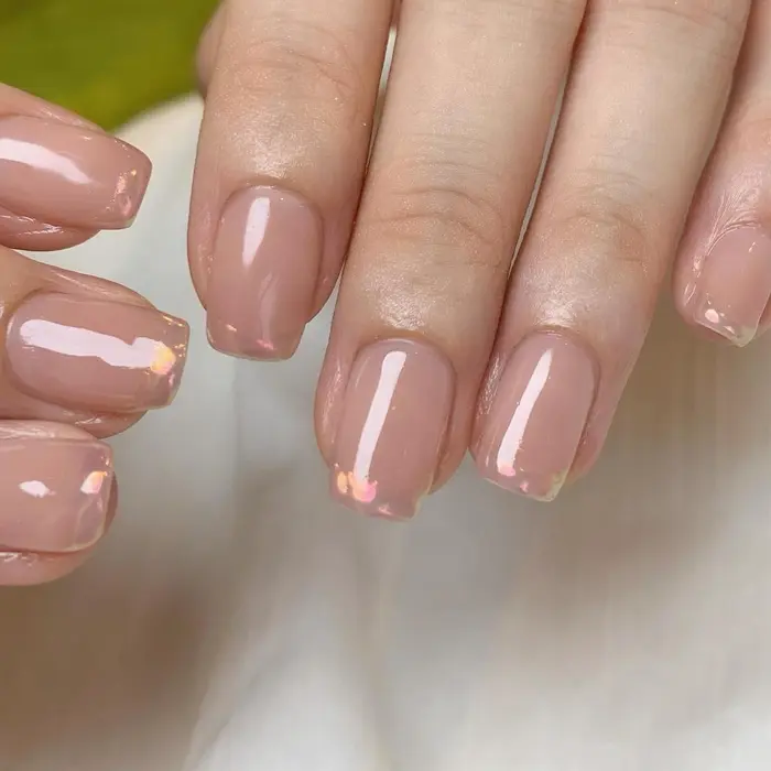 ピンクオーロラフレンチ C Era所属 C Era Aiのネイルデザイン ミニモ