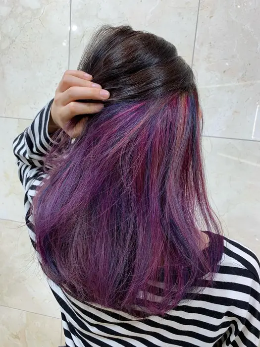ユニコーンカラー ムラサキ 無造作ヘア Hair Salon Takahiro所属 清水 仰士のヘアカタログ ミニモ