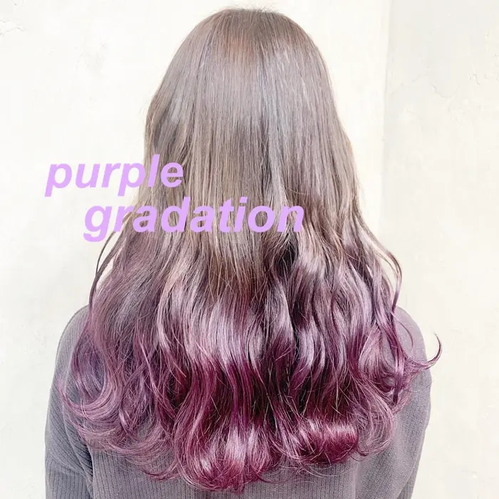 毛先のみブリーチしています紫の濃さによってはカラーバター必須です サロンドミルク所属 ピンクカラー Rikaのヘアカタログ ミニモ