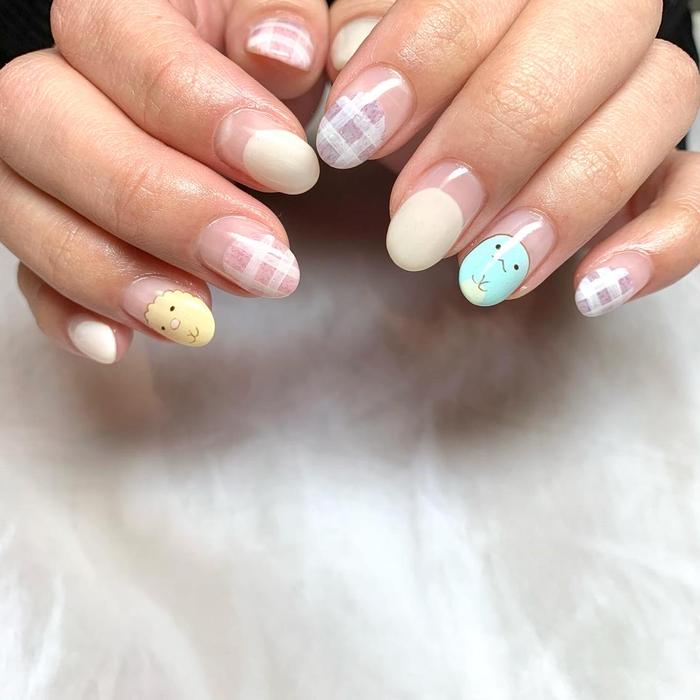 ４アートコースに 追加でキャラクター すみっコぐらしだよ とかげと とんかつ 可愛すぎて Nail Atelier Juu ジュー 所属 Nail Atelierjuuのネイルデザイン ミニモ