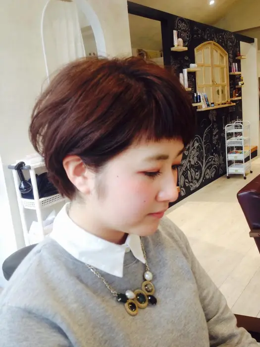 眉上バングショート Liberty所属 田島 史也のヘアカタログ ミニモ