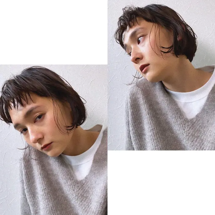 ショートボブとニットは冬の定番ヘア Nyny Co なんばパークス店所属 イルミナカラー 武居勇気のヘアカタログ ミニモ