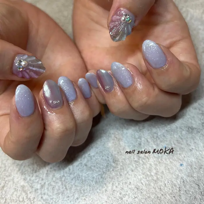 マーメイド Moka 滋賀県甲賀市ネイルサロン 自宅ネイルサロン プライベートサロン 定額制ネ Moka Nail Salon所属 Nail Salon Mokaのネイルデザイン ミニモ