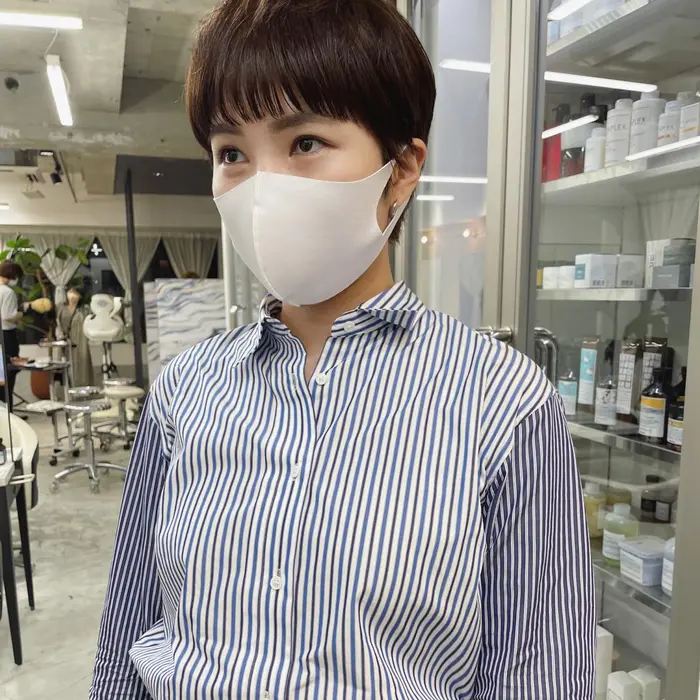 こちらもオン眉ベリーショート 普段スーツを着るお客様 ショートだけど男の子っぽくなりすぎないよ Pledica所属 サトウ リョウのヘア カタログ ミニモ