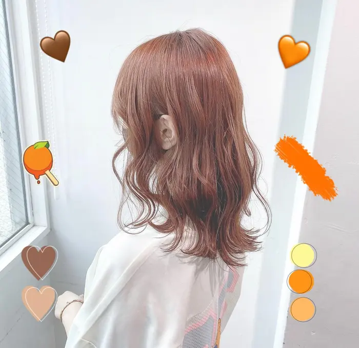 ブリーチ無しでオレンジブラウン Theater シアター 所属 大人気韓国 イ ンナーカラーfutoのヘアカタログ ミニモ