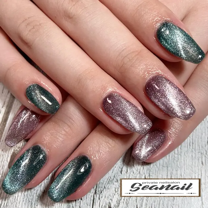 お客様ネイル ご来店誠にありがとうございました ジェルデザイン定額 5980 ス シーネイル所属 小尾 栞のネイル デザイン ミニモ