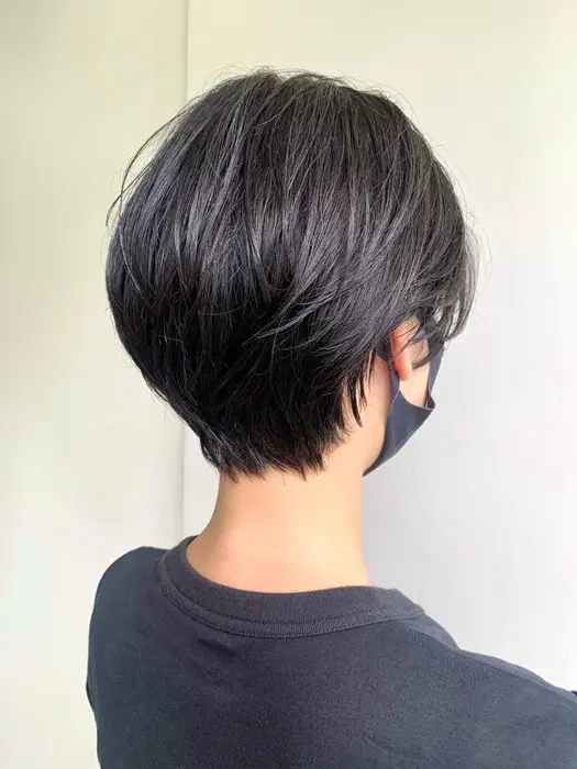 無造作ハンサムショート バック ランダムな動きでこなれ感up Assort Tokyo所属 透明感カラー 癖毛風 パーマhanaのヘア カタログ ミニモ