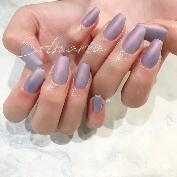 マットコート オーロラパウダー ご予約のお時間は11時 13時 15時 18時 時 Nail Solmaria ソルマリア所属 Nail Solmariaのネイルデザイン ミニモ
