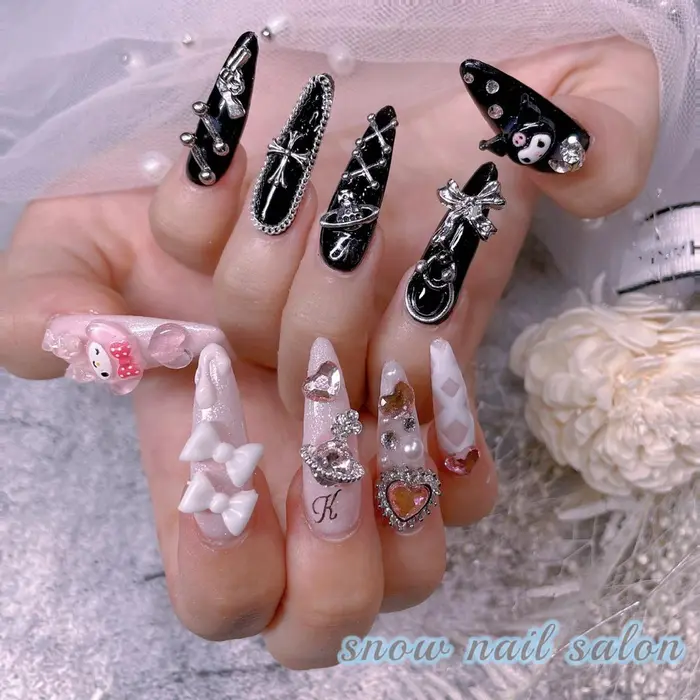 渋谷ネイル キャラクターネイル オシャレネイル パラジェル マックネットネイル スカルプ キラキラ Snow Nail Salon所属 Snownail スカルプ専門渋谷店のネイルデザイン ミニモ