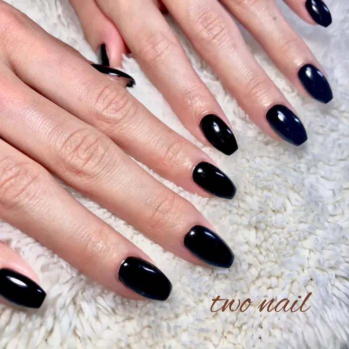 Black One Color ネイルサロン 自宅サロン 和歌山市 Wakayama Two Nail所属 Two Nailのネイル デザイン ミニモ