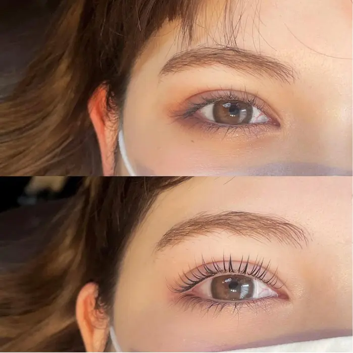 Banbi Lash Perm 根本が瞼に埋もれやすい方 パリジェンヌのようなパキッとした仕上が ポラールバイルピナス所属 S Eyeのマツエク デザイン ミニモ