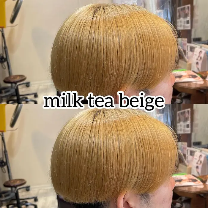 New Style ミルクティーベージュ ハイトーンベージュ サラツヤマッシュ 今流行り Passion 長町南店所属 赤木 祐介のヘアカタログ ミニモ