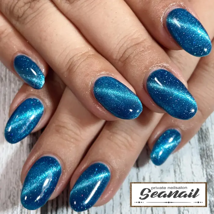 お客様ネイル ご来店誠にありがとうございました ジェルラメワンカラー 4500 Seanail所属 小尾 栞のネイル デザイン ミニモ