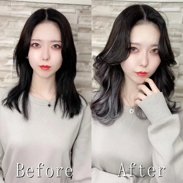 韓国風のハイライトはクッキリ目立たせるのではなく ナチュラルに入れるのが人気です シールエクステ エクステ専門店あるじゃんすー名古屋店所属 エクステカラー専門 あるじゃんすー名古屋のヘアカタログ ミニモ