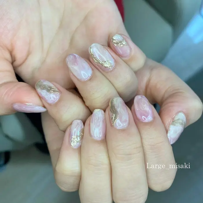 ニュアンスネイル 池袋ネイルサロン 池袋パラジェル パラジェル 持込みデザイン ニュア Large所属 Nail Salon Largeの ネイルデザイン ミニモ