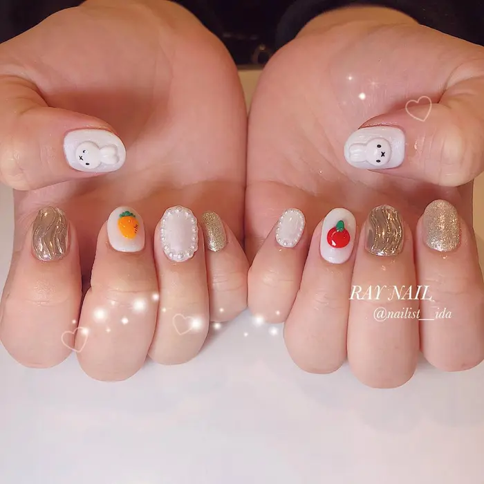 ミッフィーネイル 3d別途 レイネイル金山店所属 伊田 芳歩のネイルデザイン ミニモ ミッフィーネイル 3d別途 レイネイル金山店所属 伊田 芳歩のネイルデザイン ミニモ