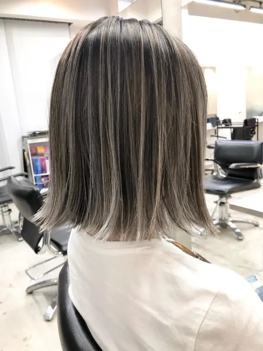 ボブバレイヤージュ Adition所属 ダブルカラー ハイトーン仲和輝のヘアカタログ ミニモ