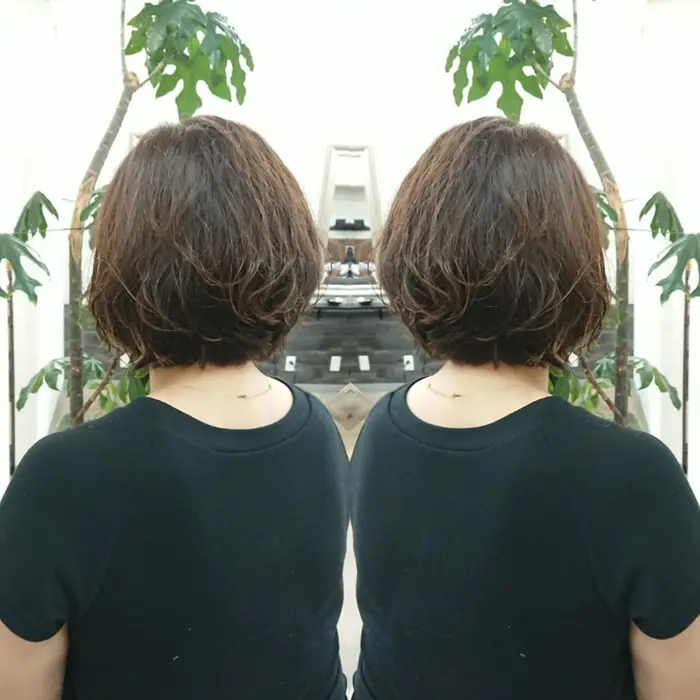 バッサリ前下がり 小顔効果 ニュアンスパーマ Trefle 泉大津店所属 Trefle泉大津店 Eri のヘアカタログ ミニモ