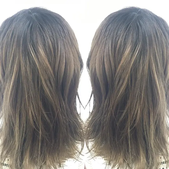 グラデーションカラー 明るいところを多めにしました アッシュグレージュ Styleindex所属 うる艶髪 石原あやかのヘアカタログ ミニモ
