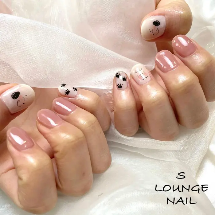 スヌーピー S Lounge Nail所属 韓国ネイル Sumiのネイルデザイン ミニモ