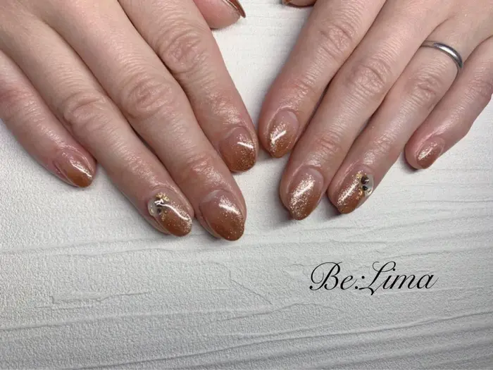 別途ストーン代 ジェルネイル ネイルデザイン ネイルアート ネイル 滋賀ネイル 滋賀県ネイル Be Lima所属 Nail Salon Be Limaのネイルデザイン ミニモ