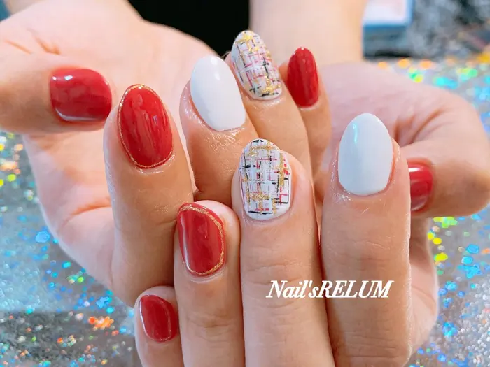 ツイード だんだん寒くなってきて冬ですね 冬ネイル可愛いです ありがとうございました Thecolors所属 近貞 莉奈のネイル デザイン ミニモ