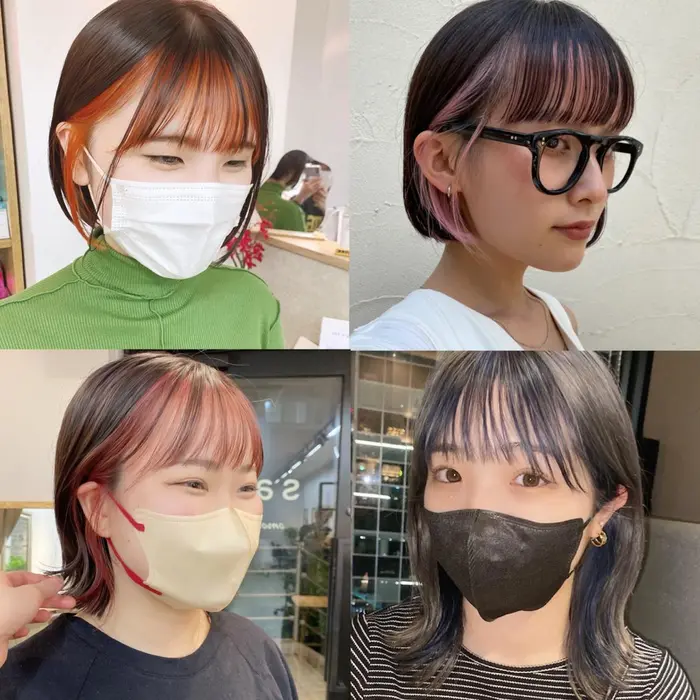 今話題のフェイスフレーミング前髪からサイドまで可愛い色味をチャージ Sand Ginza所属 暖色カラーパーマ ボブひなこのヘアカタログ ミニモ