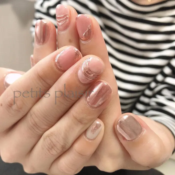 ハンドネイル アート ネイルオフ サロン付替 Petits Plaisir所属 Petits Plaisirのネイルデザイン ミニモ