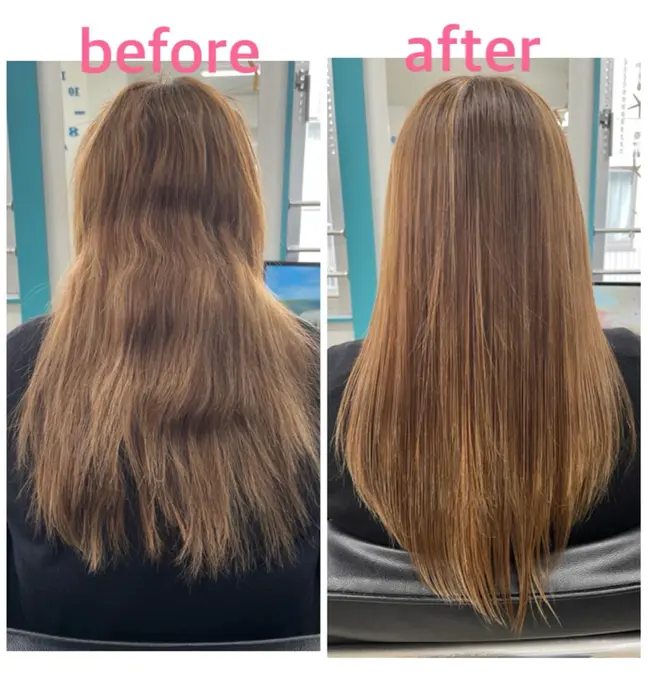 ヘアカラーやブリーチによるダメージにお悩みの方に ダメージによるうねりを抑えて髪にハリコシが出ま Mermaid Hair所属 Mermaid Hairのヘアカタログ ミニモ