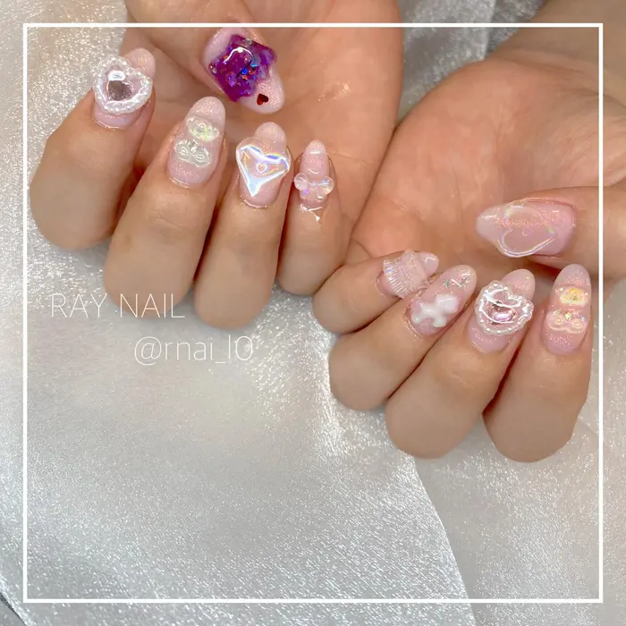 ハートビームネイル レイネイル金山店所属 堀内 里菜のネイルデザイン ミニモ