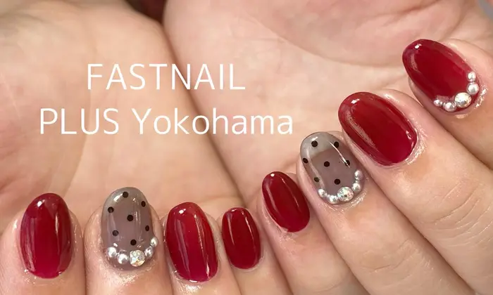 シースルードットネイル 7 150 税込 横浜ネイル 担当 一色 ネイル Fastnail Plus 横浜店所属 Fastnail Plus 横浜店のネイルデザイン ミニモ