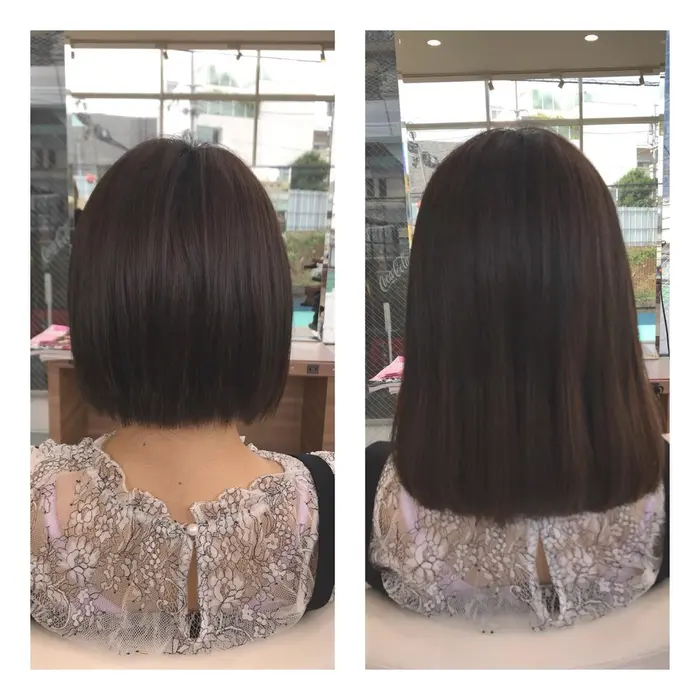 シールエクステ ボブからミディアムに 質問などお気軽にどうぞ 馴染みに 髪質 完璧です Rollen所属 ローレン店長 宮本 竜志のヘアカタログ ミニモ