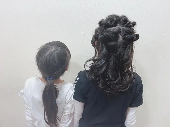 キッズカットくるりんぱハーフアップ Visagecrew所属 村本 優衣のヘアカタログ ミニモ