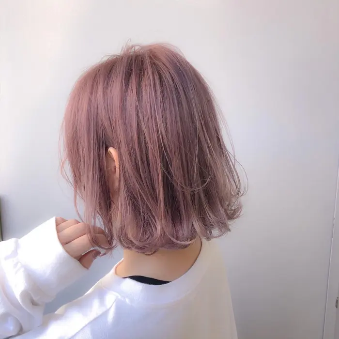 ミルクティーカラー ロング料金 ロング料金 Land所属 ピンク 暗髪 カラー 花恋 のヘアカタログ ミニモ