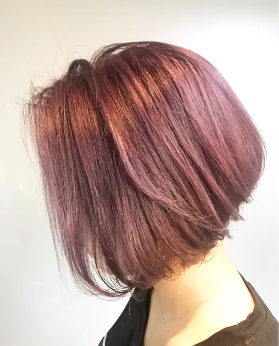 前下がりボブ ピンク Hairmake Fox所属 福原 和朗のヘアカタログ ミニモ