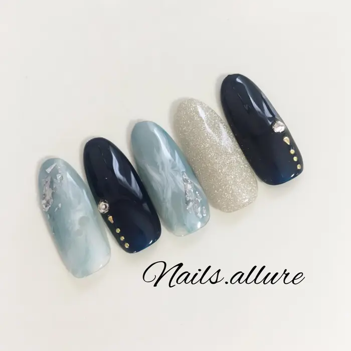 ６月ラグジュアリーデザイン Nails Allure所属 Nails Allure 千裕のネイルデザイン ミニモ