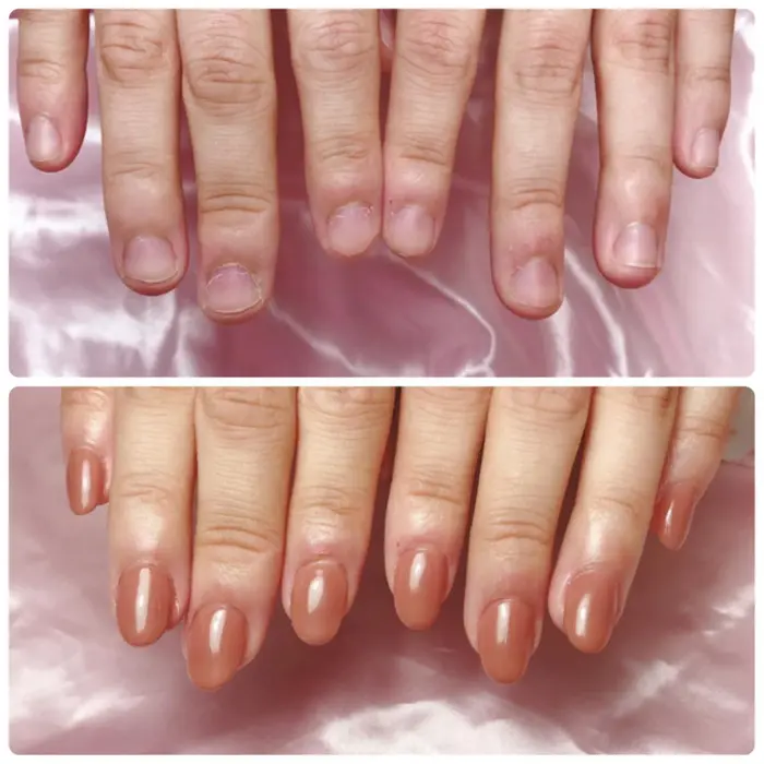 長さ出しワンカラー Meltybunnynail所属 長さ出しスカルプ 高評価店naoのネイルデザイン ミニモ