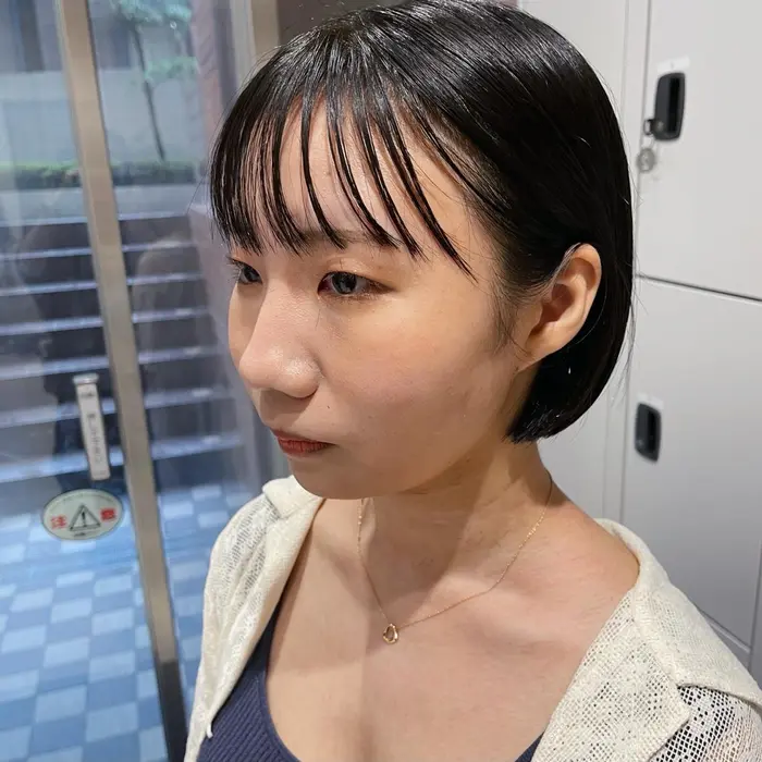 ボブ ミニボブ 広瀬すず風ボブ 切りっぱなしボブ ショート 長澤まさみ風ボブショートボブ 水原希子ボ D Ici所属 髪質改善とbob Andyのヘアカタログ ミニモ