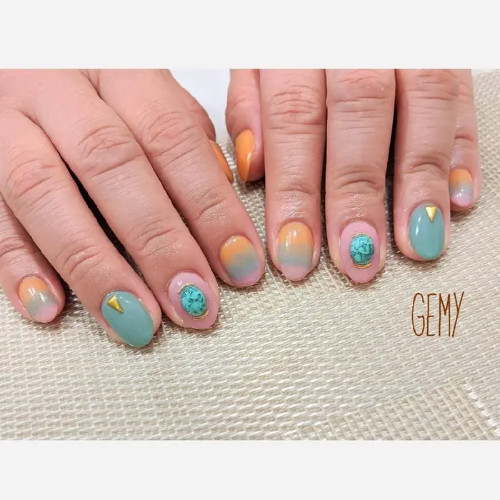 アジアンネイル Gemynails Private所属 Gemynails Privateのネイルデザイン ミニモ