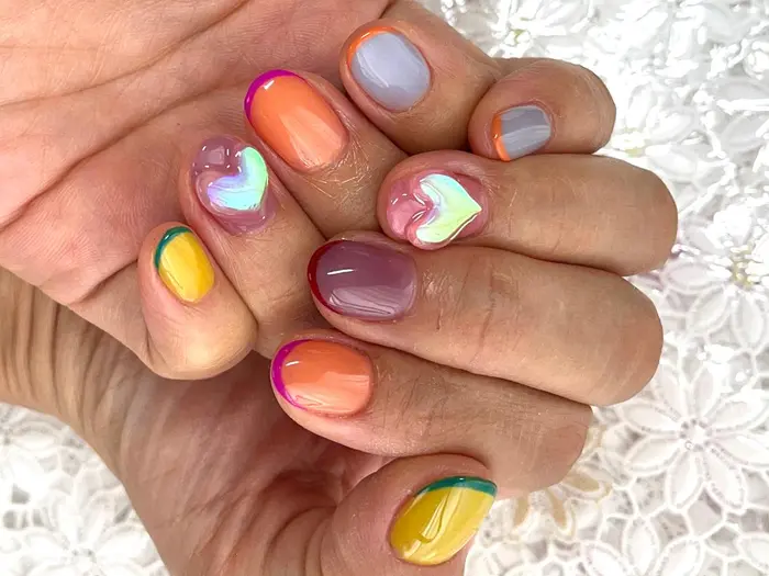 ぷっくりハート ᵀᴴᴬᴺᴷ ᵞᴼᵁ Private Nailsalon It 所属 Nails It のネイルデザイン ミニモ
