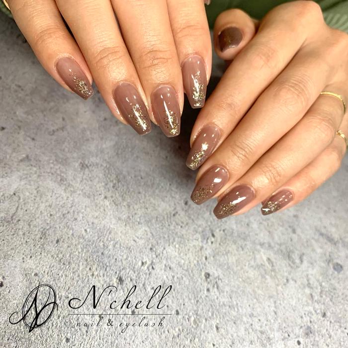 ワンカラー ラメちらし N Chell ナシェル Nail Eyelash所属 Nailist Nanami のネイルデザイン ミニモ