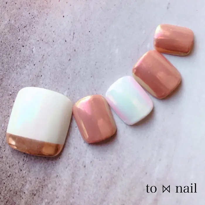 定額デザインa オーロラネイル ユニコーンネイル 三田市ネイルサロン 三田市ネイル 三田市 To Nail所属 安藤 智子のネイル デザイン ミニモ